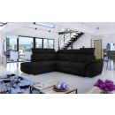 Eltap Loreto Kronos Corner Pull-Out Sofa 210x260x102cm, Black (Lor_171)