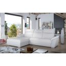 Мягкий угловой диван Eltap Trevisco Soft с выдвижным механизмом, 216x272x100 см, белый (Tre_53)