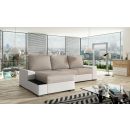 Eltap Black Dora/Soft Corner Pull-Out Sofa 165x245x90cm, Beige (Ng32)