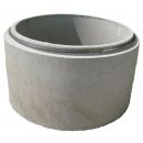 Concrete planter with two compartments AGED