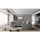 Eltap Lanvin Softis Corner Pull-Out Sofa 210x260x93cm, Grey (CO-LAN-RT-29SOF)