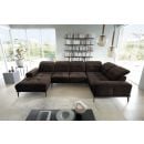 Eltap Neviro Cloud Corner Sofa 201x350x77cm, Brown (CO-NEV-RT-22NU)