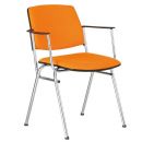 Посетительское кресло 43x45x81см, оранжевое