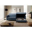 Eltap Gomsi Raquel Corner Pull-Out Sofa 165x228x100cm, Blue (CO-GOM-RT-40RAQ)