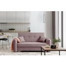 Eltap Wool Pull-Out Sofa 155x105x75cm Universal Corner, Pink (SO-LAI-101PO)