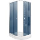 Душевая кабина Gotland Eko 80x120см H=195см LP-292-120 L Асимметричная (с полкой) Хромированная левая (39169)