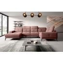 Eltap Neviro Lux Corner Sofa 201x350x77cm, Pink (CO-NEV-RT-24LU)