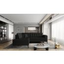 Eltap Lanvin Softis Corner Pull-Out Sofa 210x260x93cm, Black (CO-LAN-LT-11SOF)