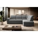 Eltap Siber Flowers Corner Pull-Out Sofa 186x270x93cm, Grey (CO-SIB-RT-04FL)