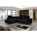 Eltap Eridano Kronos Corner Pull-Out Sofa 60x202x90cm, Black (CO-ERI-LT-07KRO)