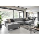 Eltap Vertizo Type Corner Pull-Out Sofa 170x350x93cm, Grey (CO-VER-UV-04TI)