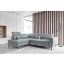 Eltap Noble Savoi Corner Pull-Out Sofa 201x255x100cm, Blue (CO-NOB-LT-100SAV)