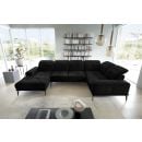 Eltap Neviro Loco Corner Sofa 201x350x77cm, Black (CO-NEV-RT-10LO)