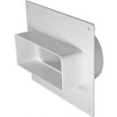 Ventilācijas Flancis Pāreja Europlast KFSD 110x55mm, Balts