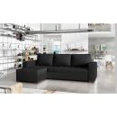 Eltap Newark Sawana/Soft Corner Pull-Out Sofa 57x237x90cm, Black (Na11)