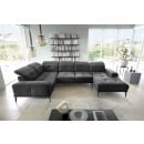 Eltap Neviro Cloud Corner Sofa 201x350x77cm, Grey (CO-NEV-LT-05NU)