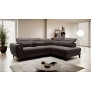 Eltap Noble Flores Corner Pull-Out Sofa 201x255x100cm, Brown (CO-NOB-RT-22FL)