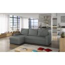 Eltap Livio Alova Corner Pull-Out Sofa 57x237x90cm, Grey (LIV11)