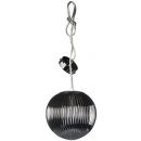 Ribbery Smoked Glass Lamp 60W, E27 Silver/Black (148358)