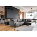 Eltap Larde Roko Corner Pull-Out Sofa 191x276x90cm, Grey (CO-LAR-RT-05RO)