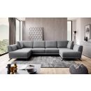 Eltap Larco Corner Pull-Out Sofa 191x362x90cm, Grey (CO-LA-06SO)