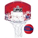 Мини-кольцо Wilson NBA Team LA Clippers сеткой и мячом 29x24 см (WTBA1302LAC)