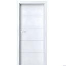 Krāsotas Durvis Sanwerk City Line DG 21-10 Komplekts – Vērtne, Kārba, Eņģes, Slēdzene, Balta Poliuretāna Emalja