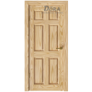 Priedes Koka Durvis Dora Colonada Komplekts - Vērtne, Kārba, 2 Eņģes