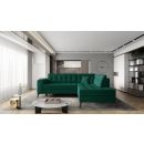 Eltap Lanvin Cloud Corner Pull-Out Sofa 210x260x93cm, Green (CO-LAN-RT-35NU)