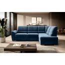 Eltap Siber Lux Corner Pull-Out Sofa 186x270x93cm, Blue (CO-SIB-RT-40LU)