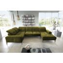 Eltap Neviro Cloud Corner Sofa 201x350x77cm, Green (CO-NEV-LT-33NU)