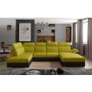 Eltap Evanell Omega/Soft Corner Pull-Out Sofa 216x336x102cm, Yellow (Evl_31)