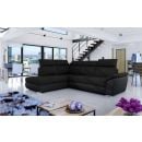 Eltap Loreto Sawana/Soft Pull-Out Corner Sofa 60x260x102cm, Black (Lor_59)