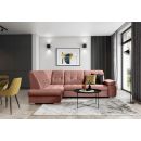 Eltap Sado Cloud Corner Pull-Out Sofa 192x272x95cm, Pink (CO-SAD-LT-24NU)