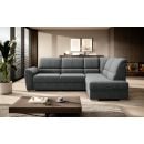 Eltap Siber Vero Corner Pull-Out Sofa 186x270x93cm, Grey (CO-SIB-RT-05VER)