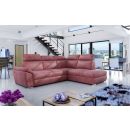 Eltap Loreto Monolith Corner Pull-Out Sofa 60x260x102cm, Pink (Lor_09)