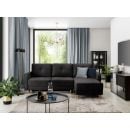 Eltap Roxi Riviera Corner Pull-Out Sofa 165x240x90cm, Grey (CO-ROX-U-97RIV)