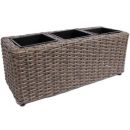 Home4You Wicker On Surface Flower Pot, Dark Brown (35182)