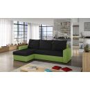 Eltap Livio Alova/Alova Corner Pull-Out Sofa 57x237x90cm, Black (LIV13)