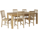 Home4You Chicago New Dining Room Set Table + 6 Chairs Oak (K840012)