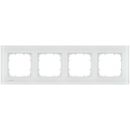 Siemens Delta Miro Glass Frame for Communication Modules 4-fold, White (5TG1204-1)