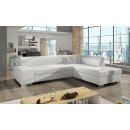 Eltap Porto Soft Corner Pull-Out Sofa 65x278x74cm, White (P67)