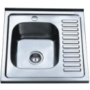 Virtuves izlietne Tredi DM-6060, Iebūvējamā, Nerūsējošā tērauda, kreisā (21422)