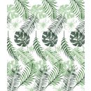 Duschy shower curtain LEAF with 12 rings 180x200cm