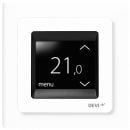 Devireg Touch is a programmable digital thermostat with a built-in room and floor sensor