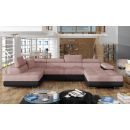 Eltap Rodrigo Omega/Soft Corner Pull-Out Sofa 58x345x90cm, Pink (Rod_55)