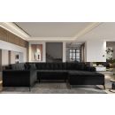 Eltap Montez Lukso Corner Pull-Out Sofa 180x340x93cm, Black (CO-MON-RT-10LU)