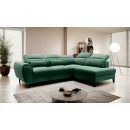 Eltap Noble Lukso Corner Pull-Out Sofa 201x255x100cm, Green (CO-NOB-RT-35LU)