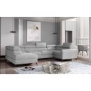 Eltap Escada Monolith Corner Pull-Out Sofa 200x330x98cm, Grey (Esc_21)