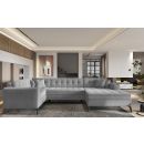 Eltap Montez Cloud Corner Pull-Out Sofa 180x340x93cm, Grey (CO-MON-RT-03NU)